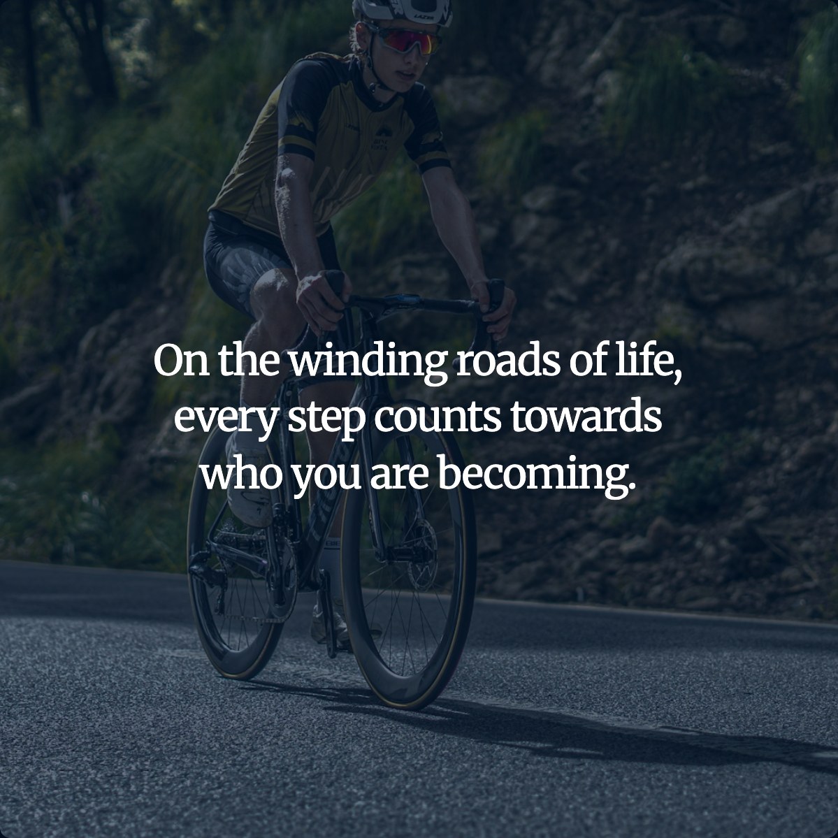On the winding roads of life, every step counts towards who you are becoming.